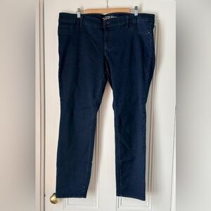 Old Navy Rockstar Skinny Jeans Mid Rise Dark Wash 22 Plus